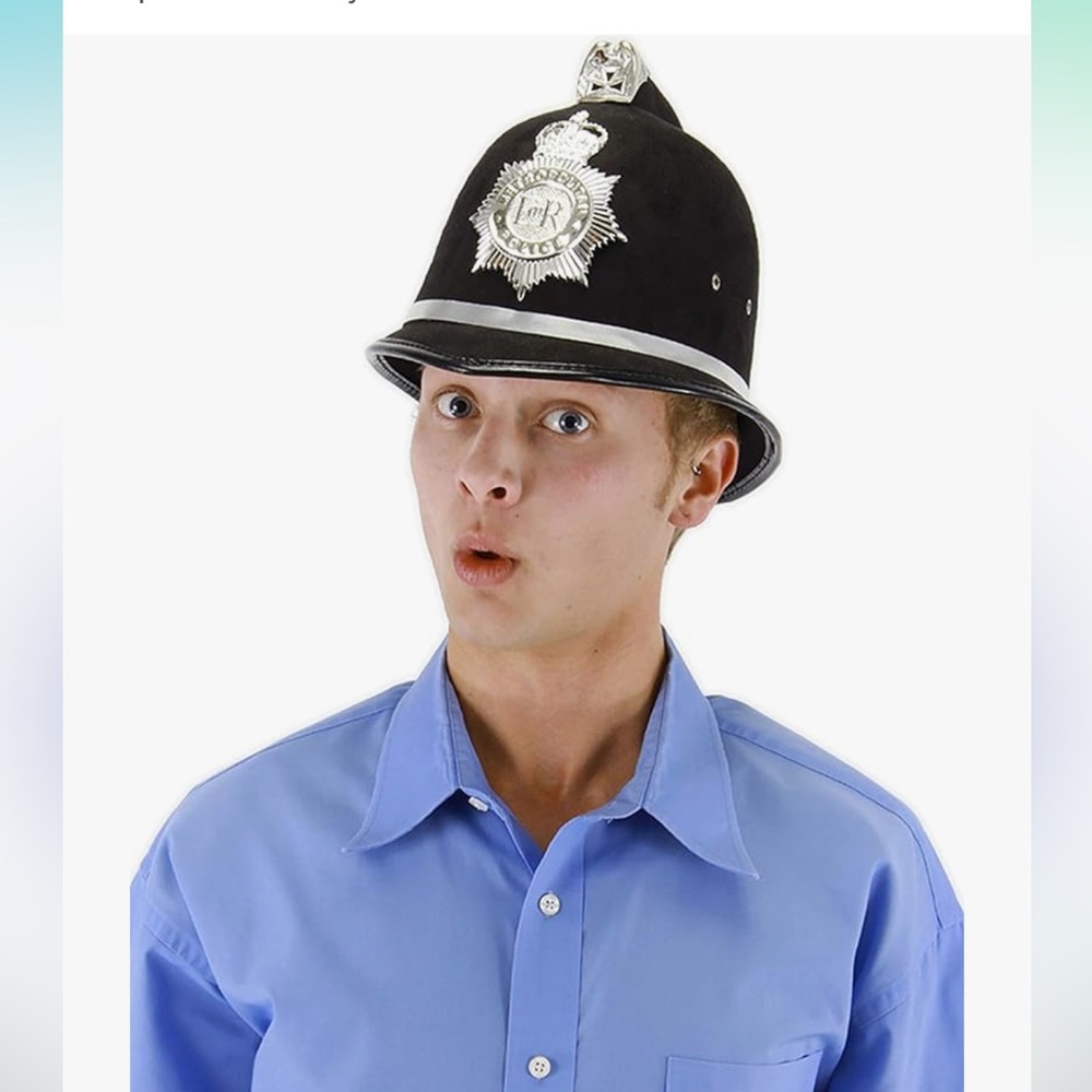Elope British Bobby Police Costume Helmet Halloween Hat new with tags